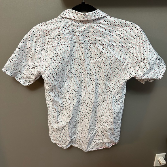 Boys Blue and Red Stars Button Up Shirt - Picture 4 of 4